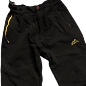 SINGBRING outdoor fleece lined windproof ski pants